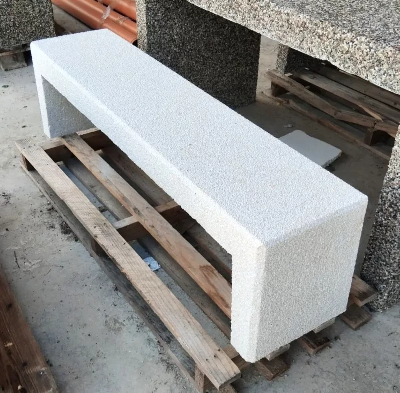 Banca din Beton cu Marmura Alba